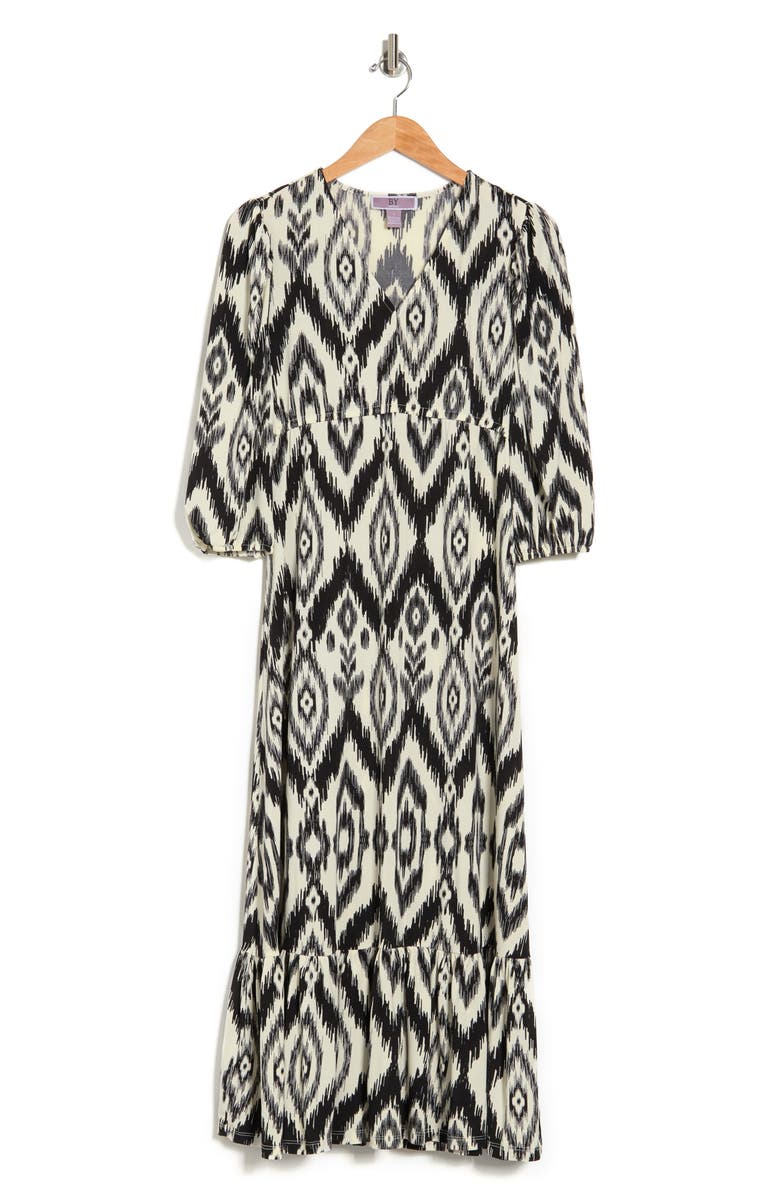 Love By Design Bella Printed Flounce Hem Maxi Dress, Alternate, color, 