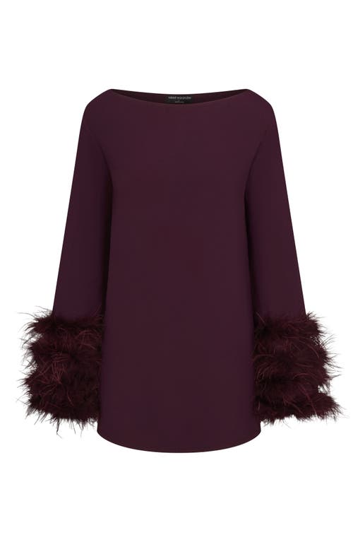 Naked Wardrobe Butter Boat Neck Tunic In Purple