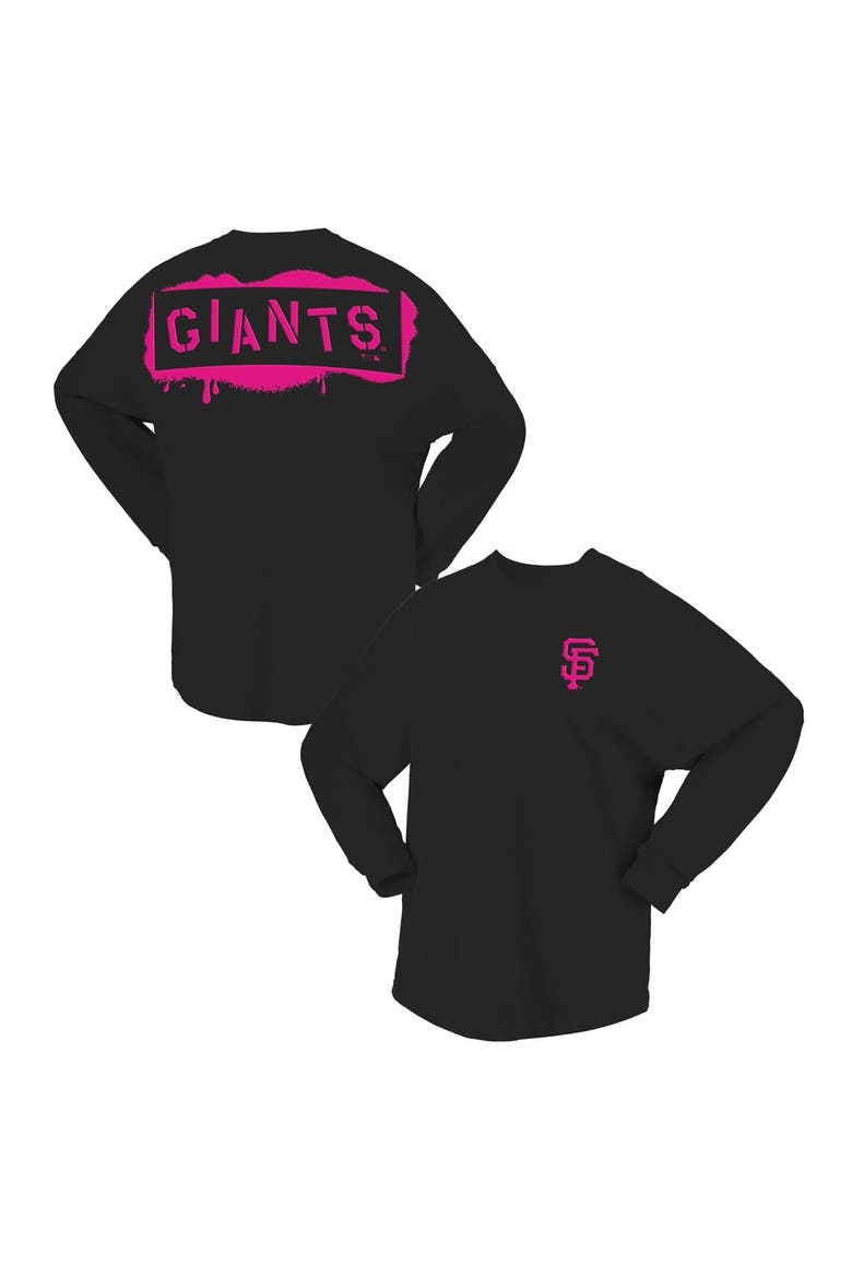 Women's Fanatics  Black San Francisco Giants Neon Jersey Long Sleeve T-Shirt, Main, color, Black