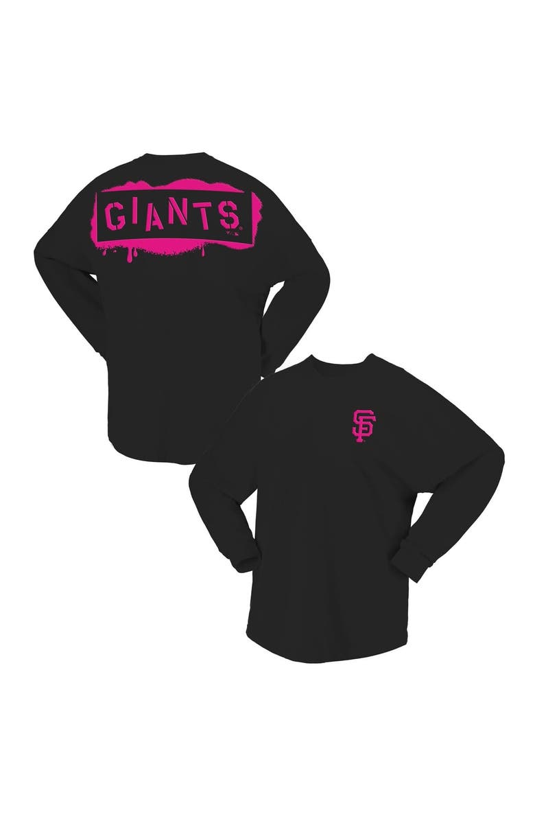FANATICS Women's Fanatics Black San Francisco Giants Neon Jersey Long Sleeve T-Shirt, Main, color, Black
