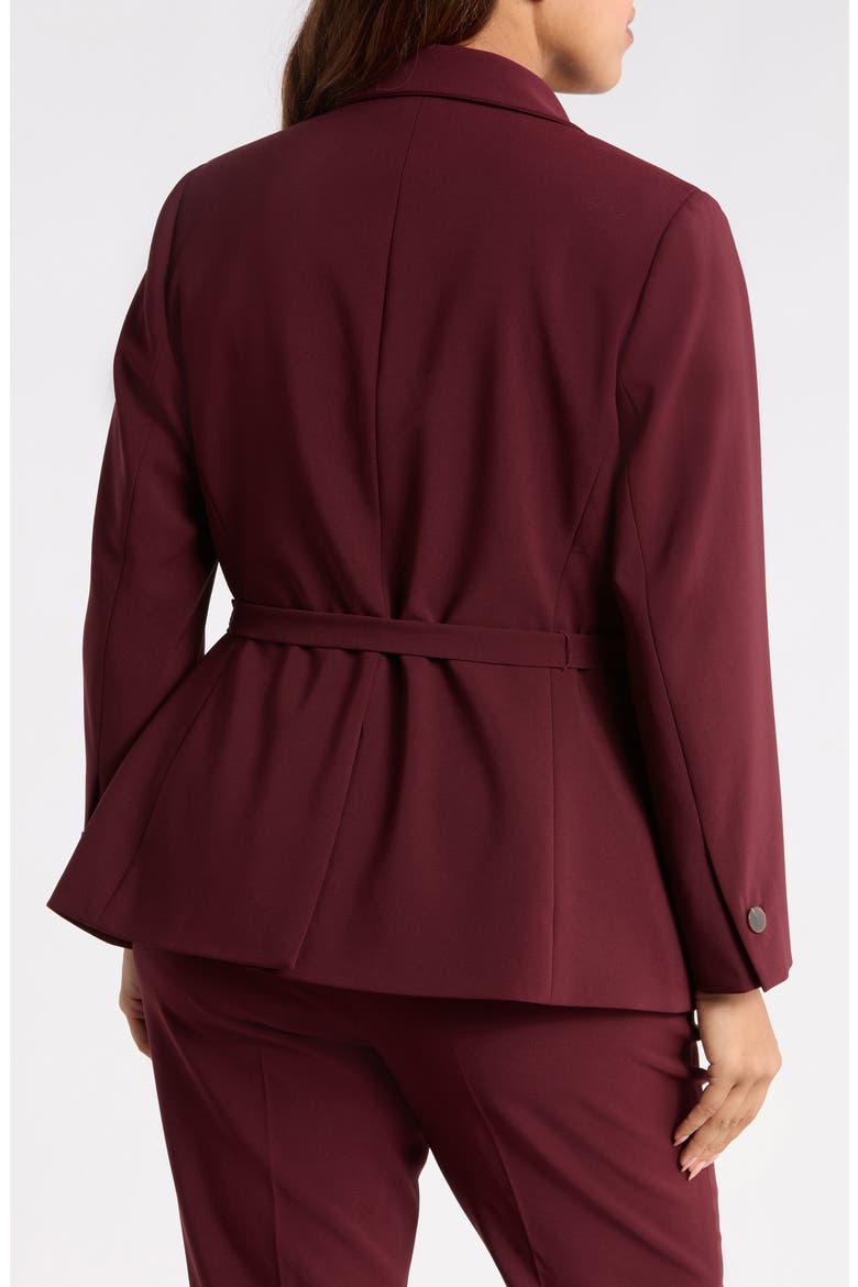 One-Button Notch Collar Blazer, Alternate, color, BAROLO
