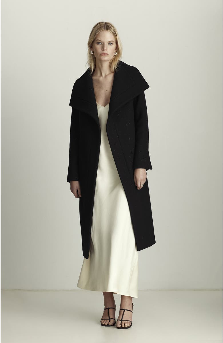 Dawn Levy Gisele - Sequins Coat, Alternate, color, Black