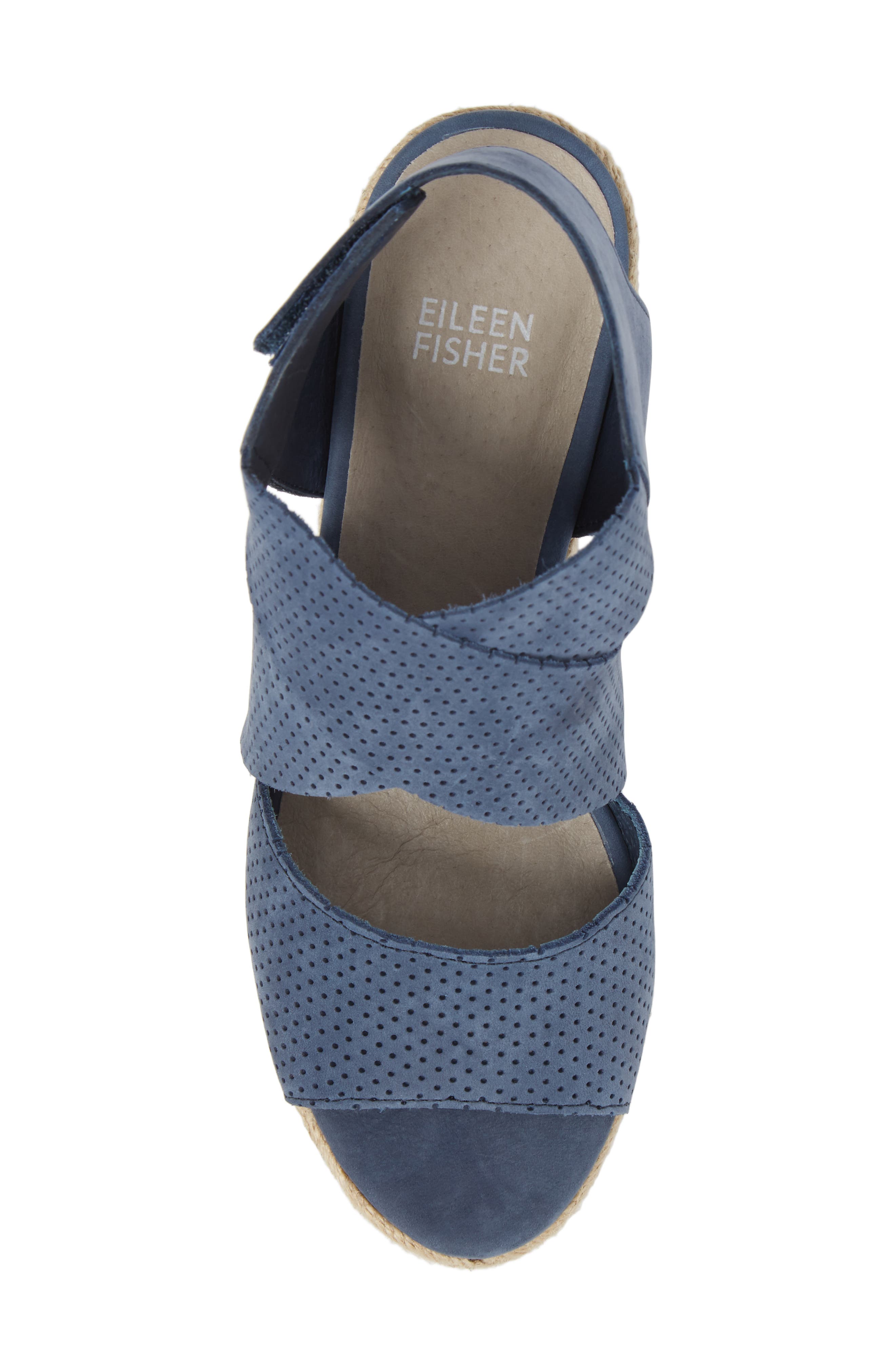 'Willow' Espadrille Wedge Sandal, Alternate, color, DENIM NUBUCK