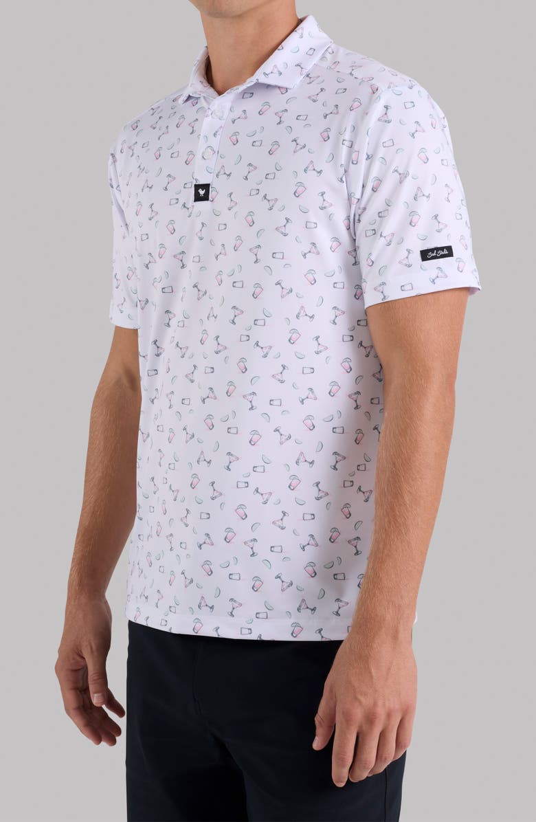 Bad Birdie Core Performance Polo, Alternate, color, Legs For Days - Frosty Petal