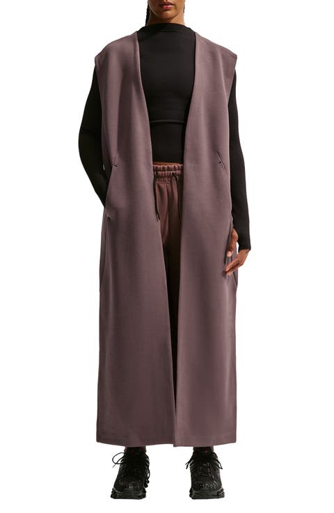 Oversized Sleeveless Tech Fleece Duster