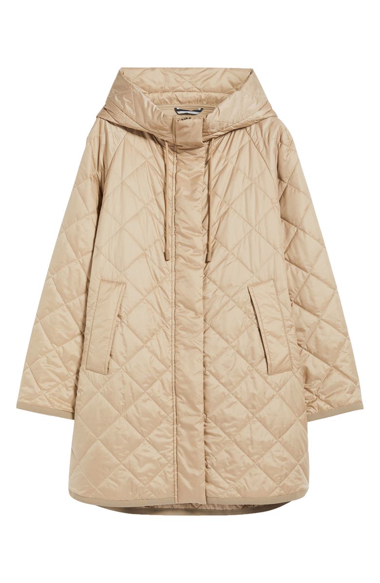 Weekend Max Mara Ribera Diamond Quilting Hooded Coat, Alternate, color,