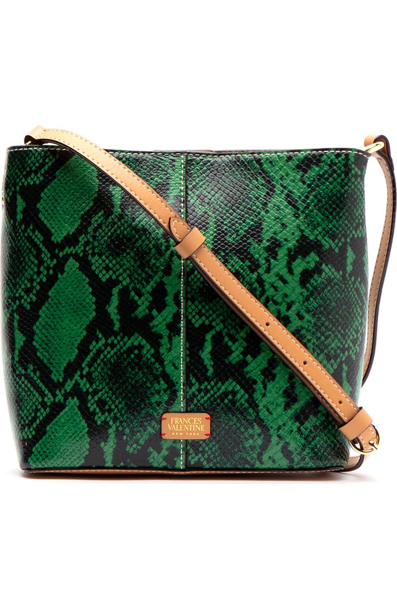 Frances Valentine Small Finn Snake Embossed Crossbody Bag, Main, color,
