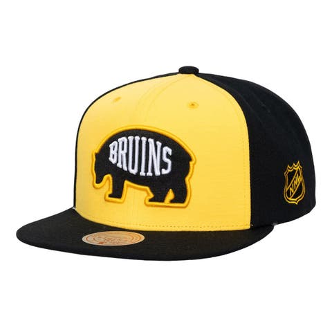 Men's Mitchell & Ness  Gold Boston Bruins Legendary Away Snapback Hat