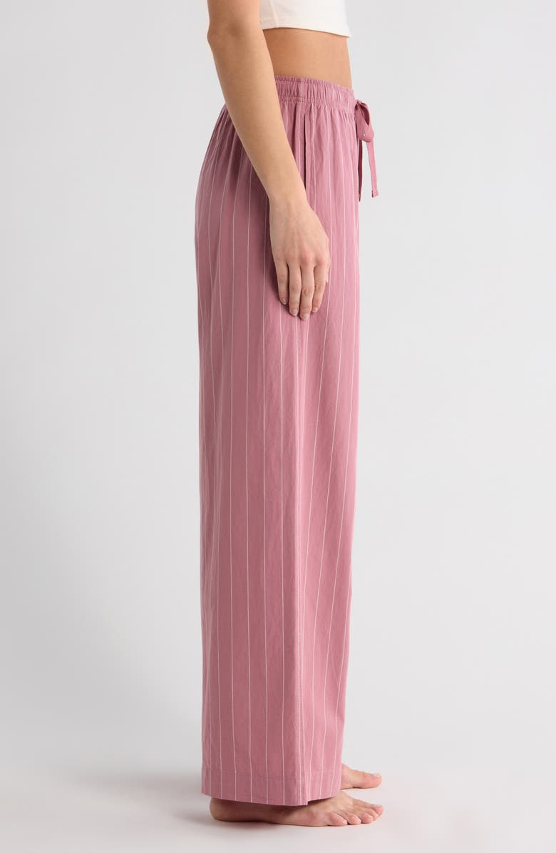Nordstrom Cotton Poplin Pajama Pants, Alternate, color, Pink Wide Pinstripe