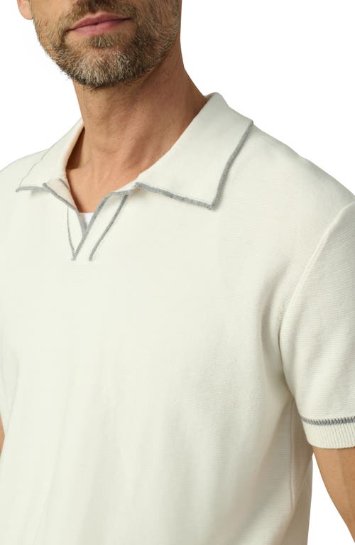 Joe's Jimmy Banlon Johnny Collar Polo Sweater In Natural