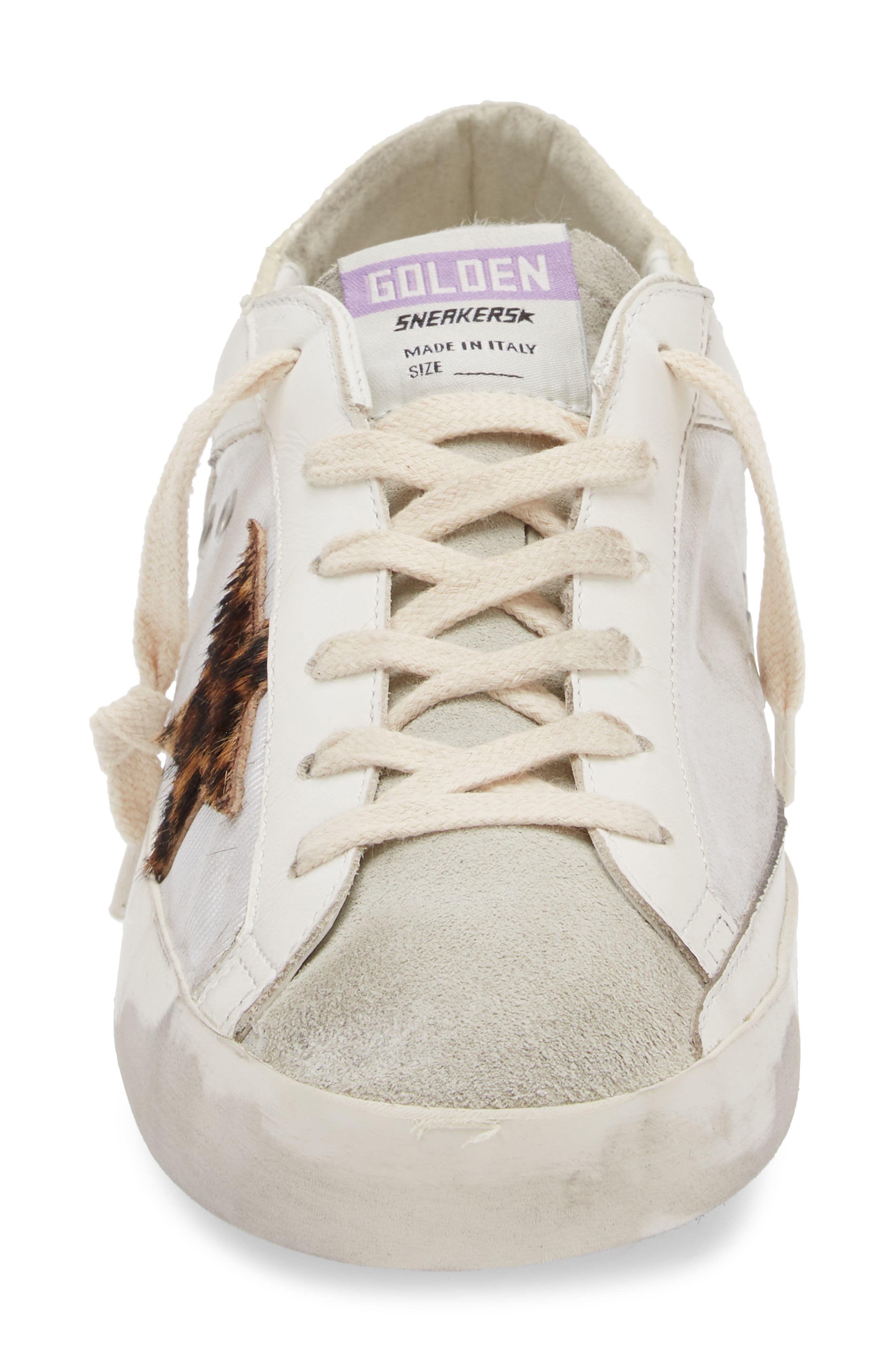 Golden Goose Super-Star Genuine Calf Hair Sneaker, Alternate, color, Ivory/ Leopard Calf Hair