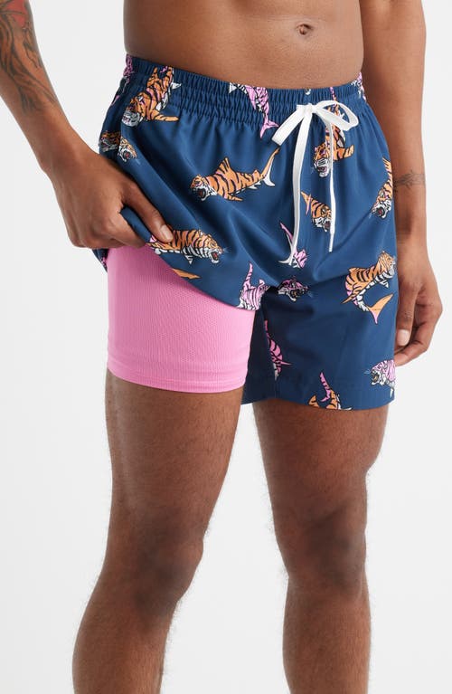 Chubbies The King Of The Seas Classic Lined 5.5-inch Swim Trunks In Blue