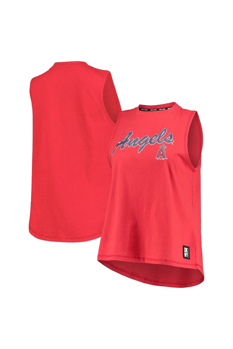 Women's DKNY Sport Red Los Angeles Angels Marcie Tank Top, Alternate, color, Red