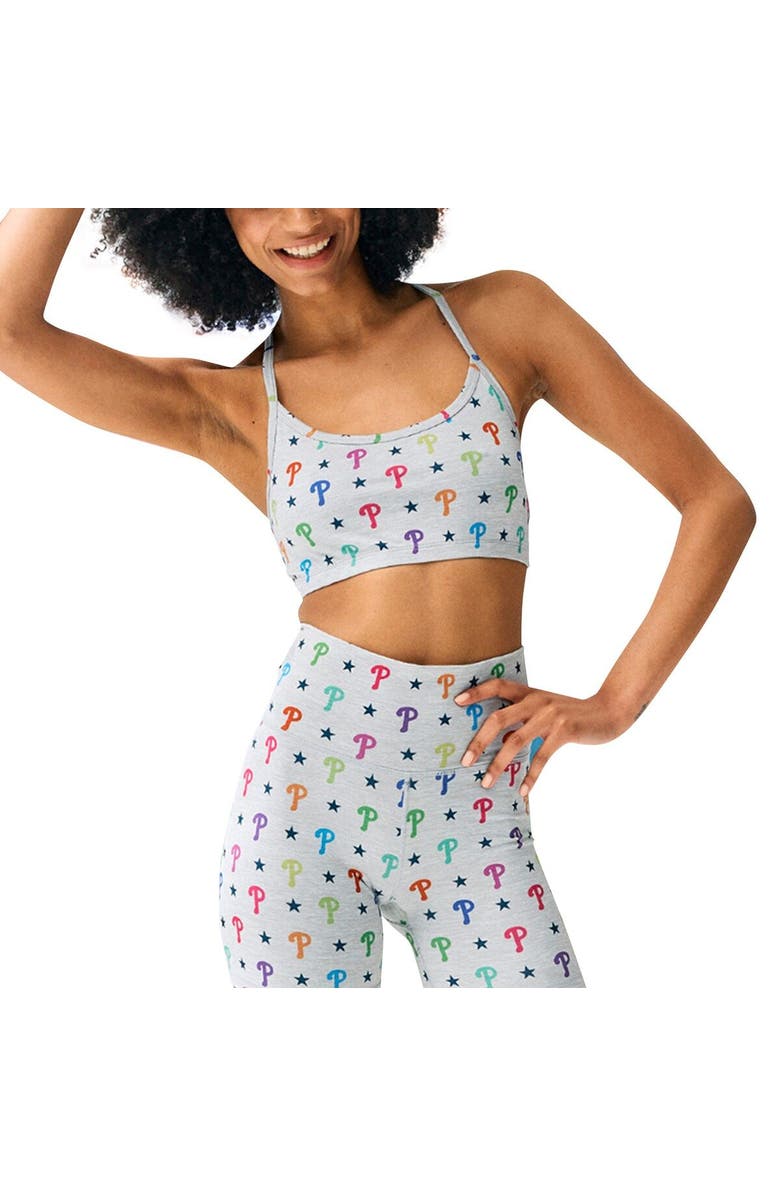 Terez Women's Terez Gray Philadelphia Phillies TLC Rainbow Bra, Alternate, color, Gray