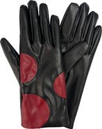 MARCUS ADLER Faux Leather Polka Dot Gloves