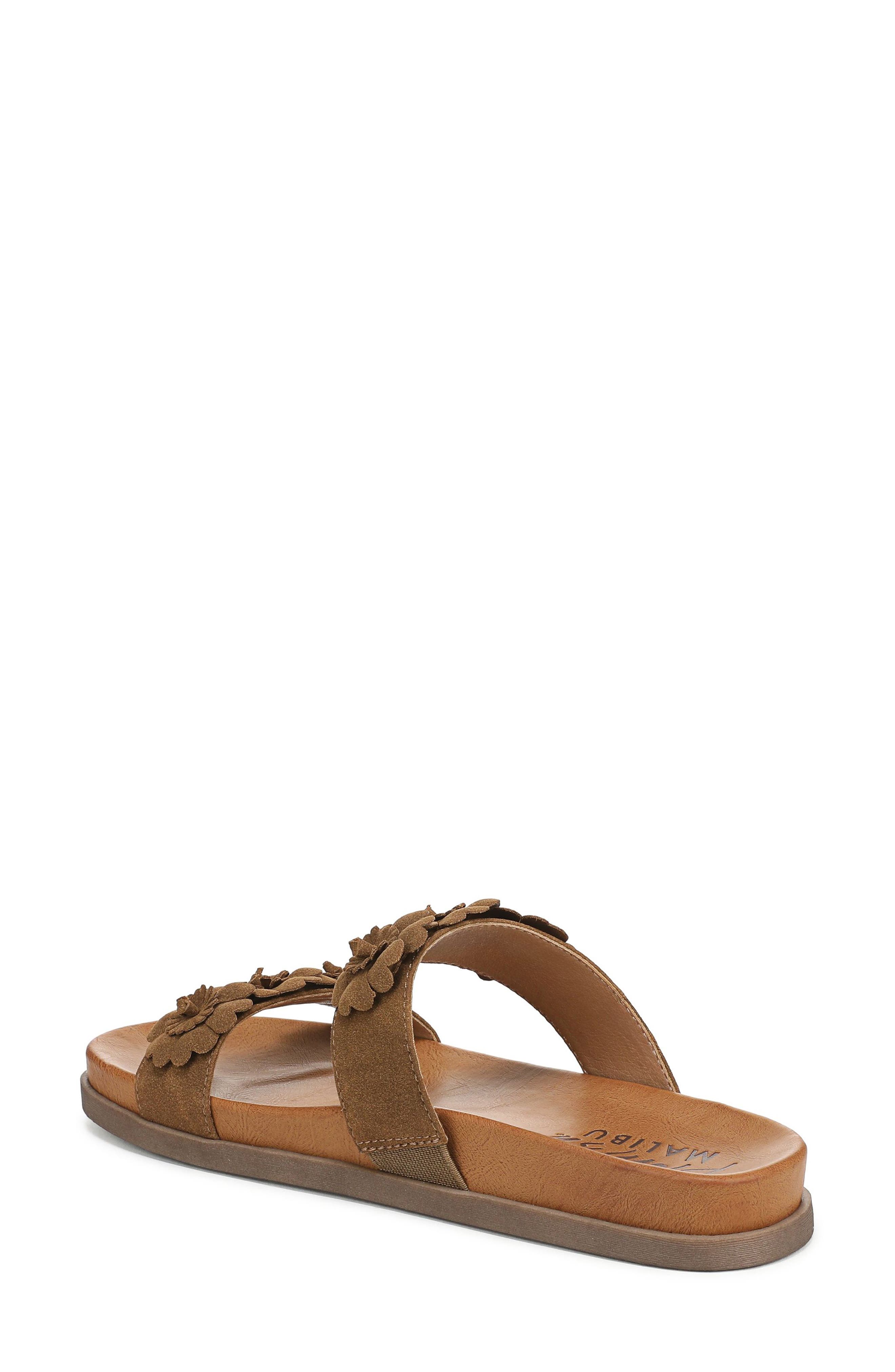 Blowfish Malibu Lovely Slide Sandal, Alternate, color, Scotch Brown Faux Suede