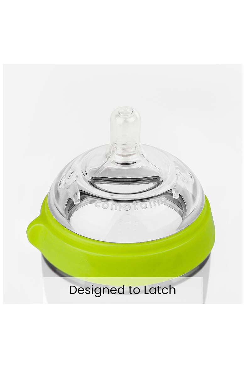 Set of 2 Baby Bottles, Alternate, color, GREEN