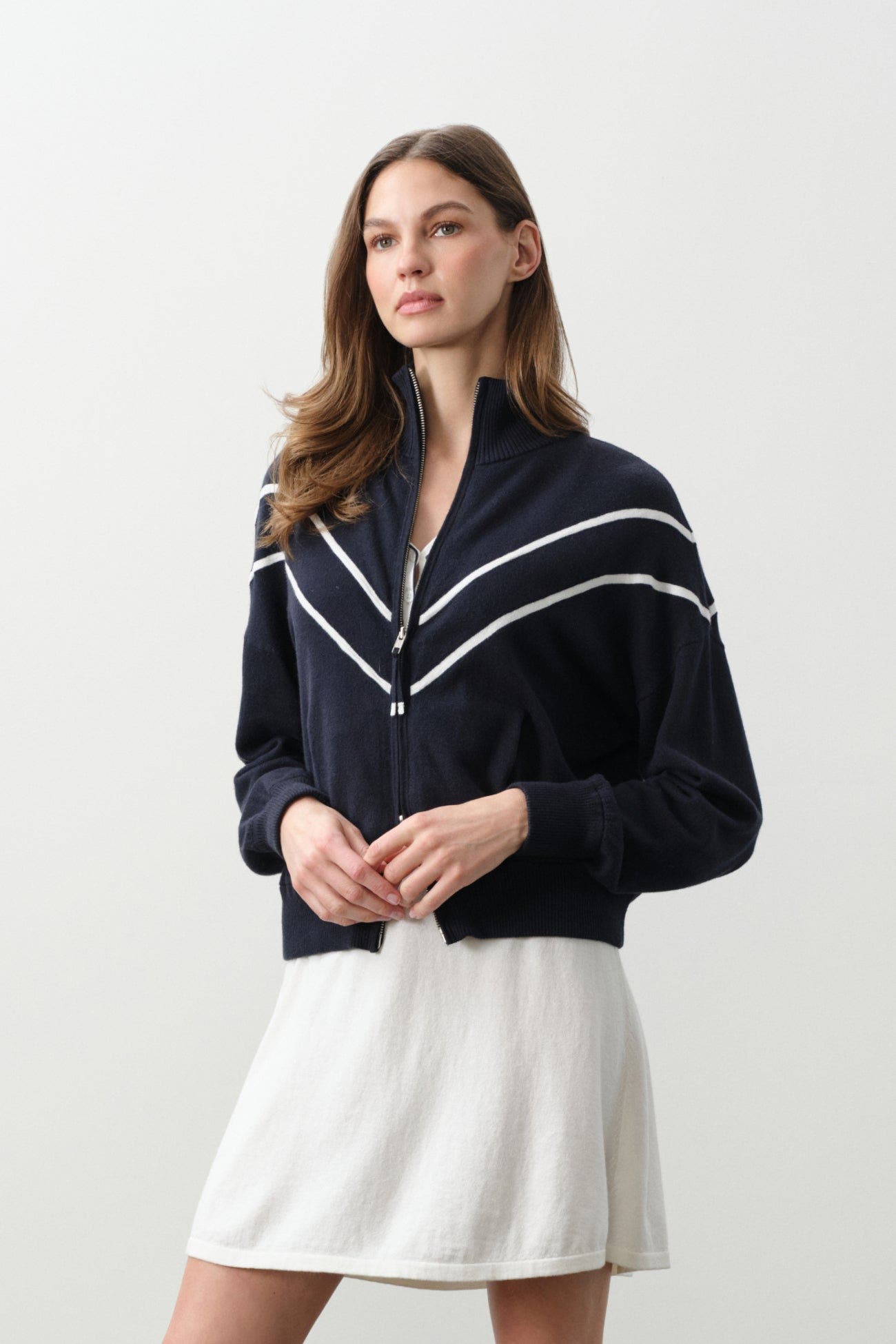 Magda Cotton Cashmere Track Jacket - image 3