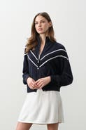 NAKED CASHMERE Magda Cotton Cashmere Track Jacket