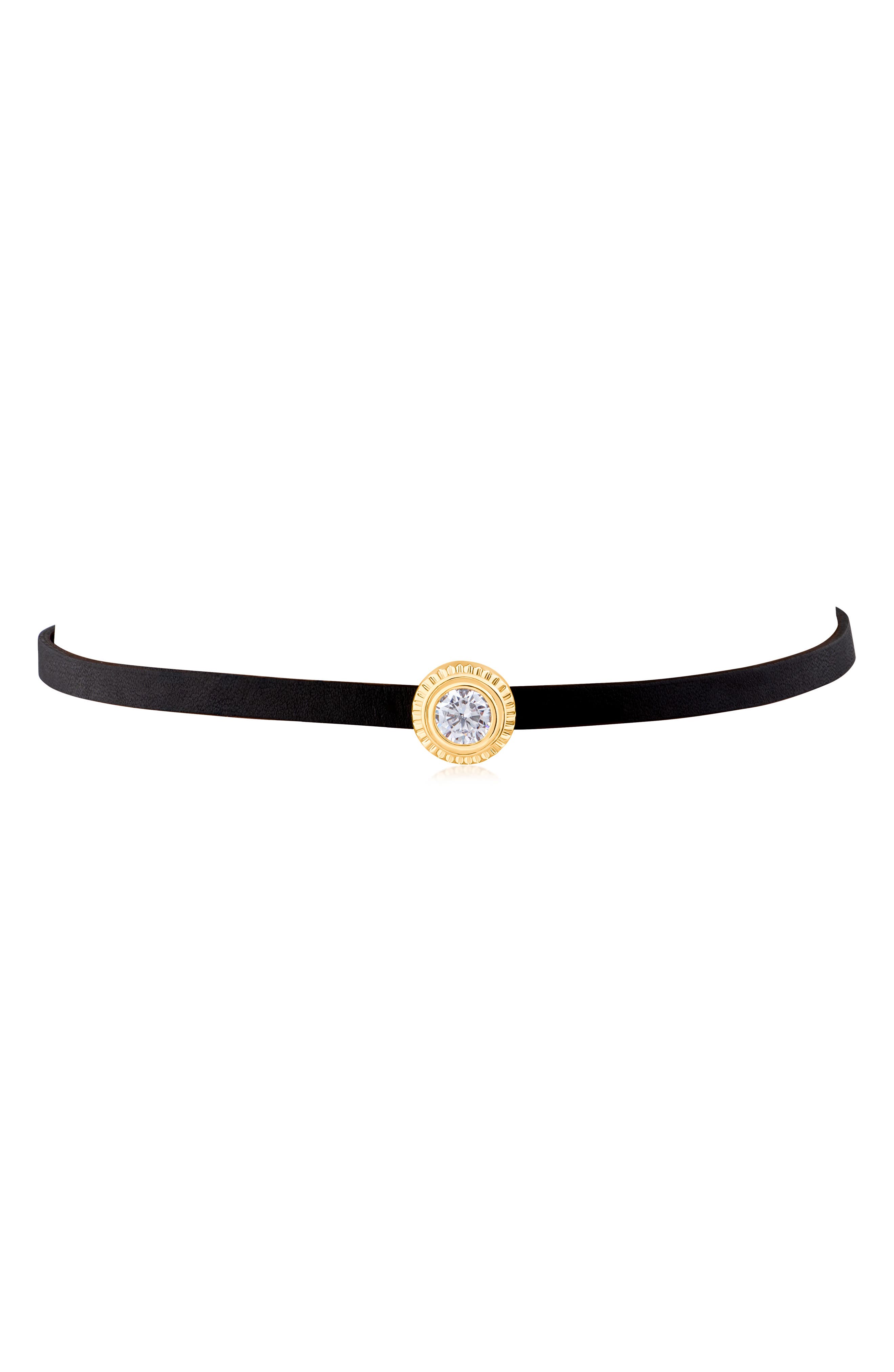 CZ by Kenneth Jay Lane Cubic Zirconia Wheel Choker Necklace