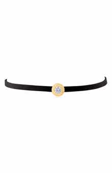 CZ by Kenneth Jay Lane Cubic Zirconia Wheel Choker Necklace