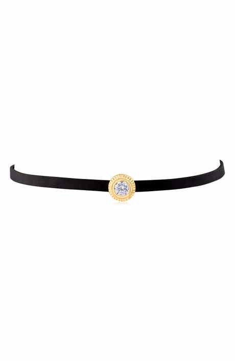 CZ by Kenneth Jay Lane Cubic Zirconia Wheel Choker Necklace