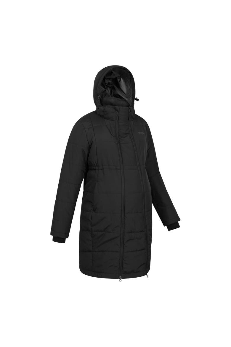 Amethyst Long Maternity Padded Jacket, Alternate, color, Black