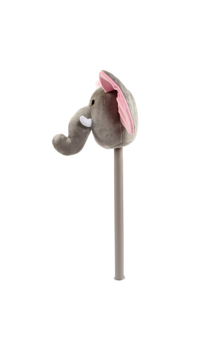 Ponyland Plush Action Elephant Stick with Music, Alternate, color, Gray