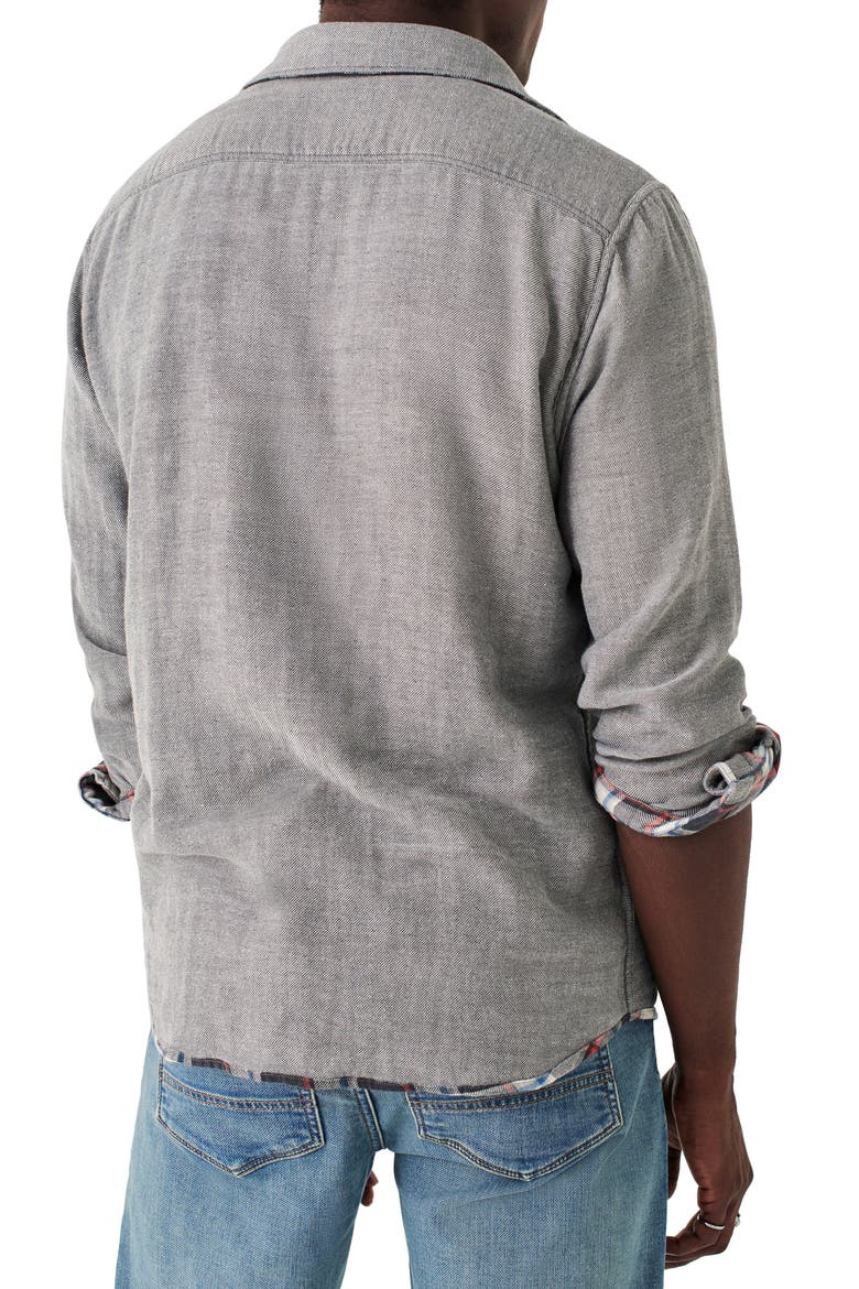 The Reversible Plaid Knit Organic Cotton Button-Up Shirt, Alternate, color, SKULL ROCK PLAID