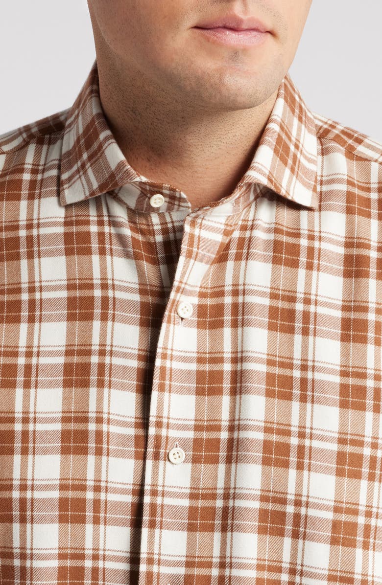Peter Millar Crown Crafted Trento Plaid Italian Flannel Button-Up Shirt, Alternate, color, 