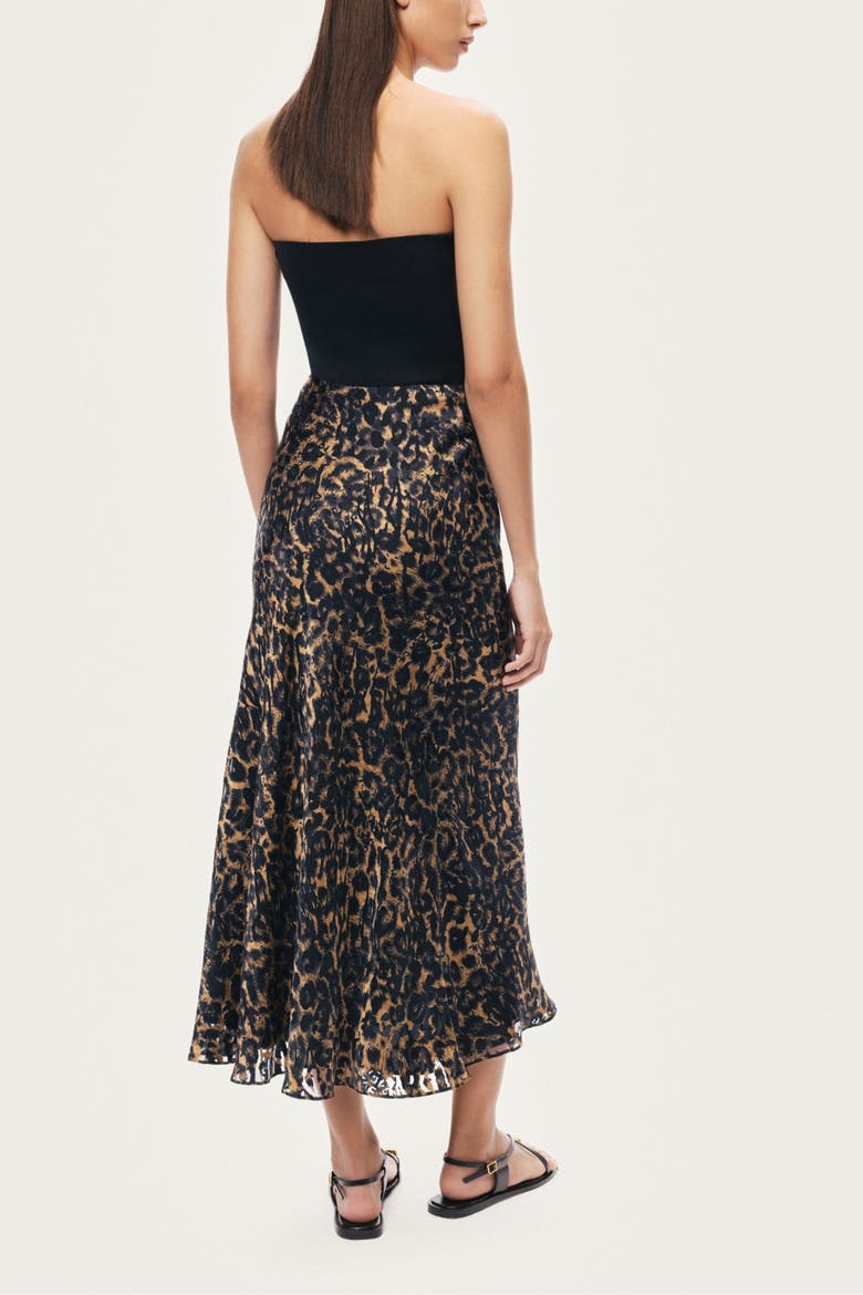 Printed Leopard Midi Skirt, Alternate, color, Multi-Colored