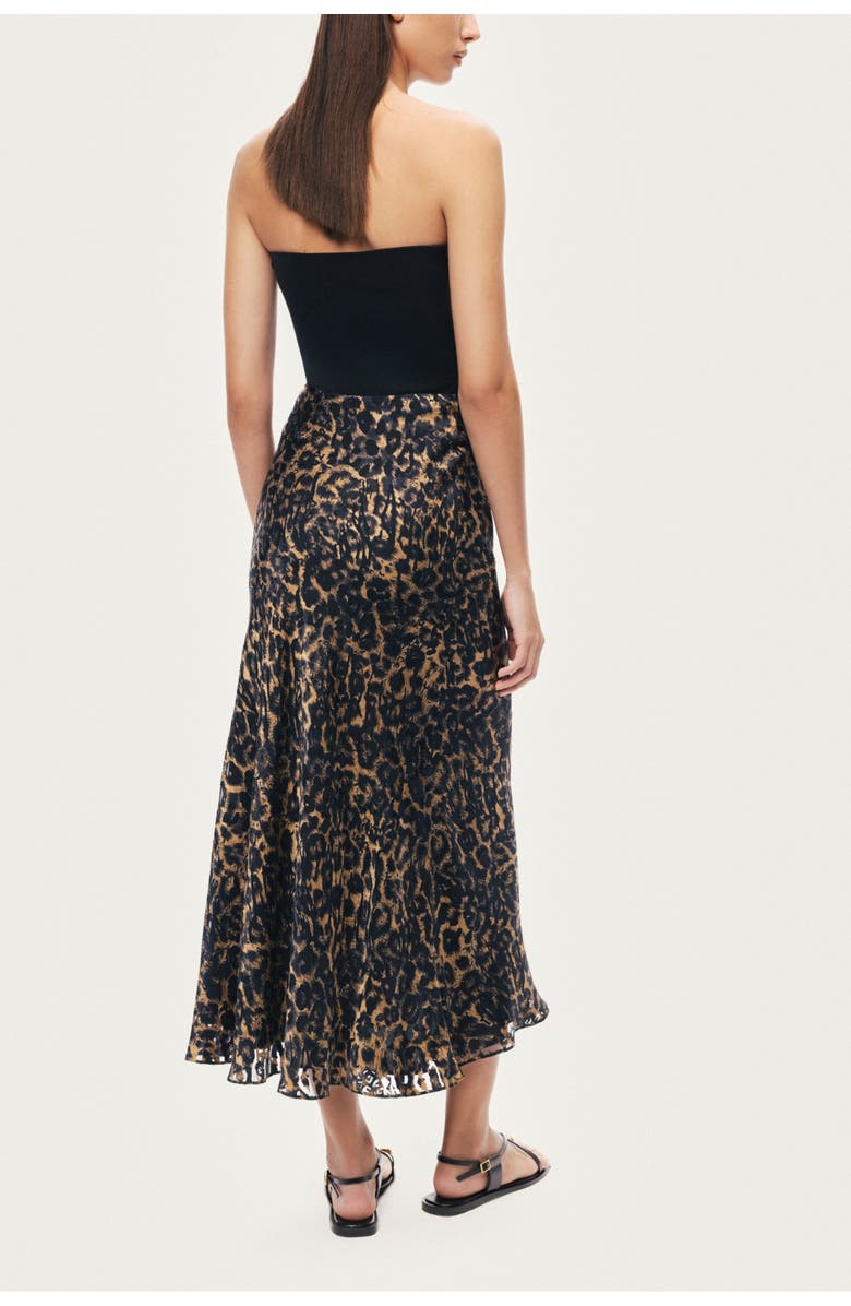 Nocturne Printed Leopard Midi Skirt, Alternate, color, Multi-Colored