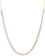 Adina Reyter Diamond Cluster Half Riviera Necklace