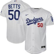 Nike Youth Nike Mookie Betts White Los Angeles Dodgers Home Stadium Jersey