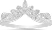 Queen Jewels Vintage Floral 'V' Cubic Zirconia Ring