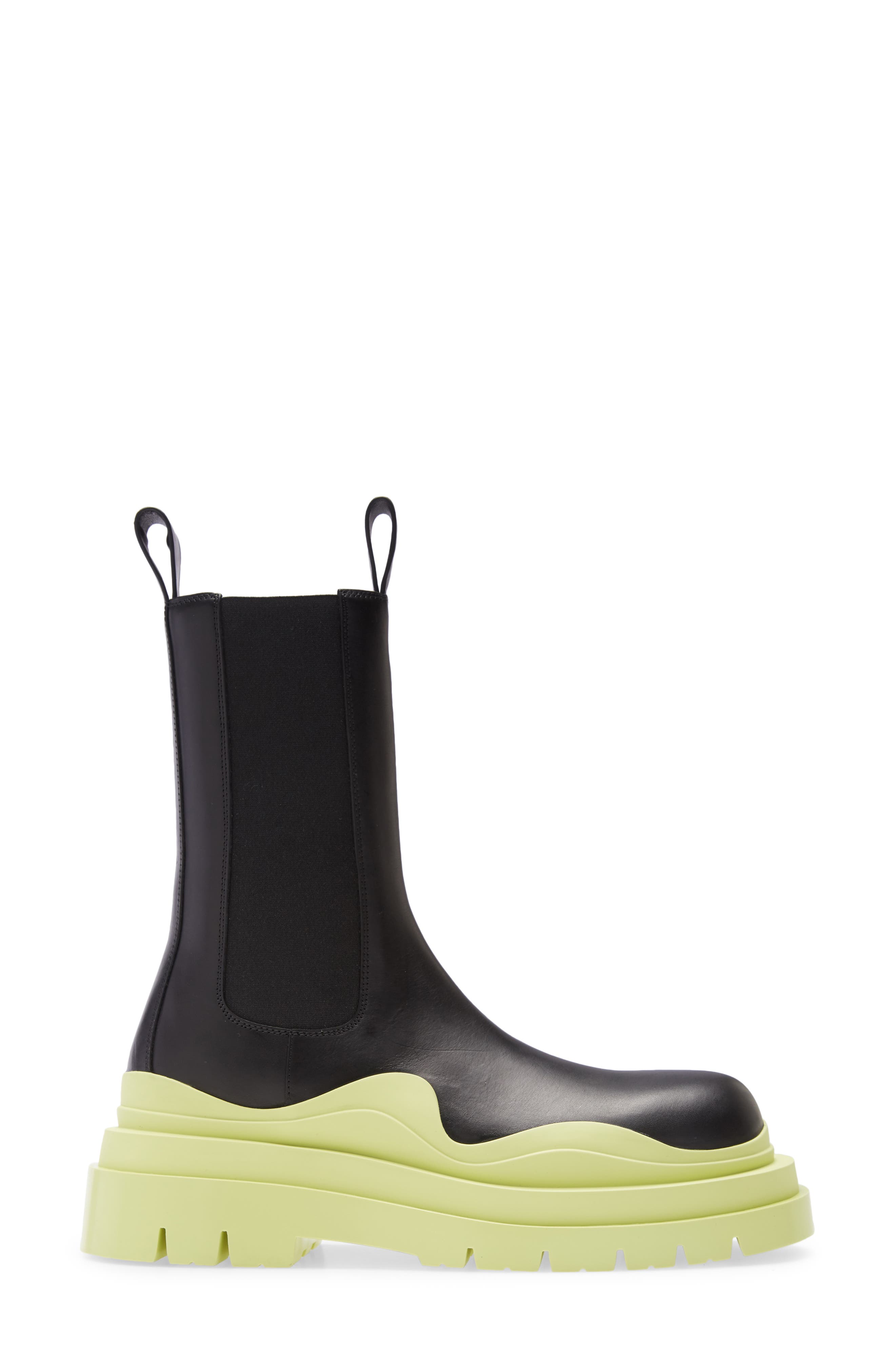Clear Sole Chelsea Boot, Alternate, color, BLACK/ BLACK/ BLACK