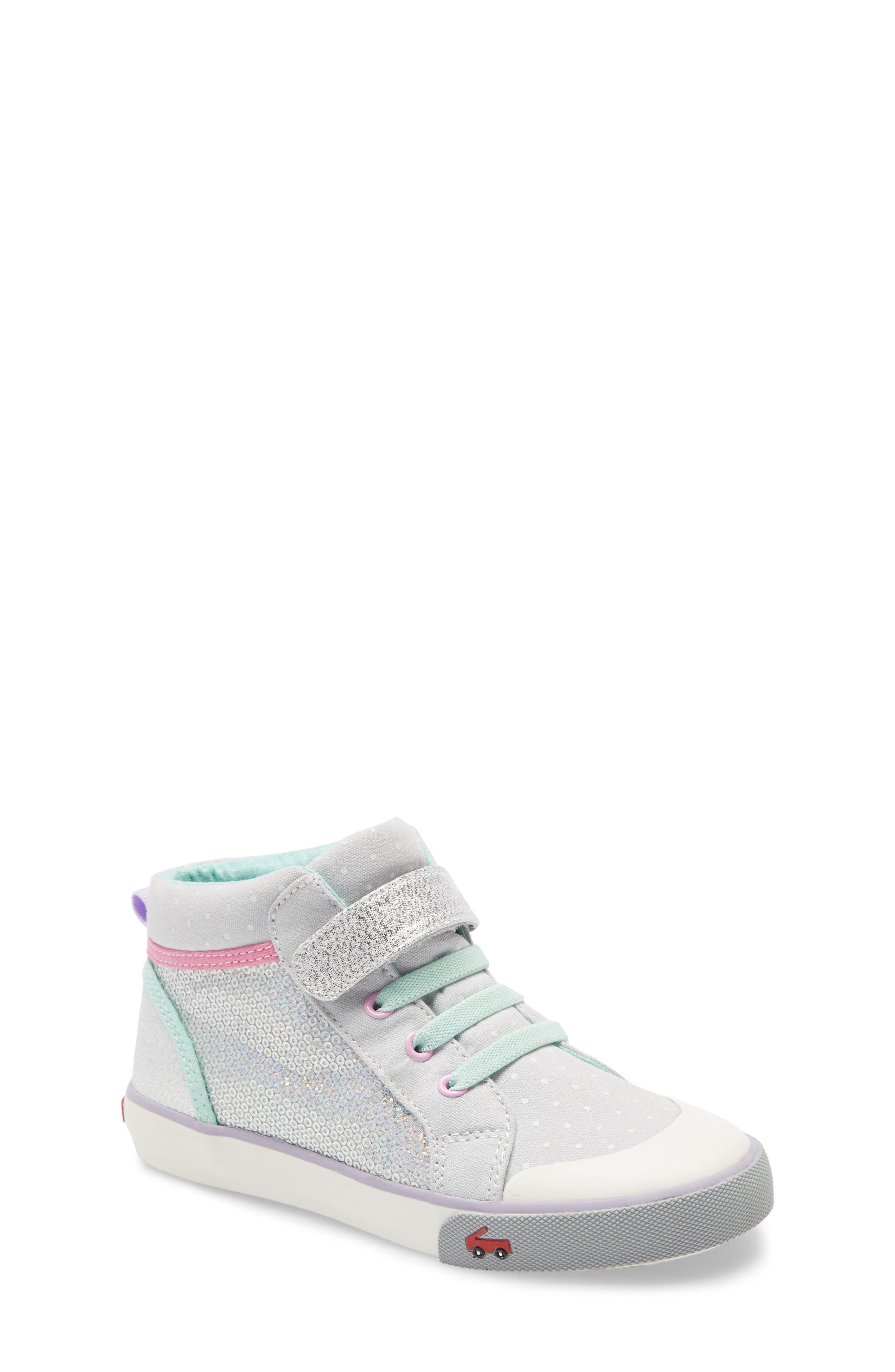 See Kai Run Peyton Sequin Mid Top Sneaker, Main, color, 