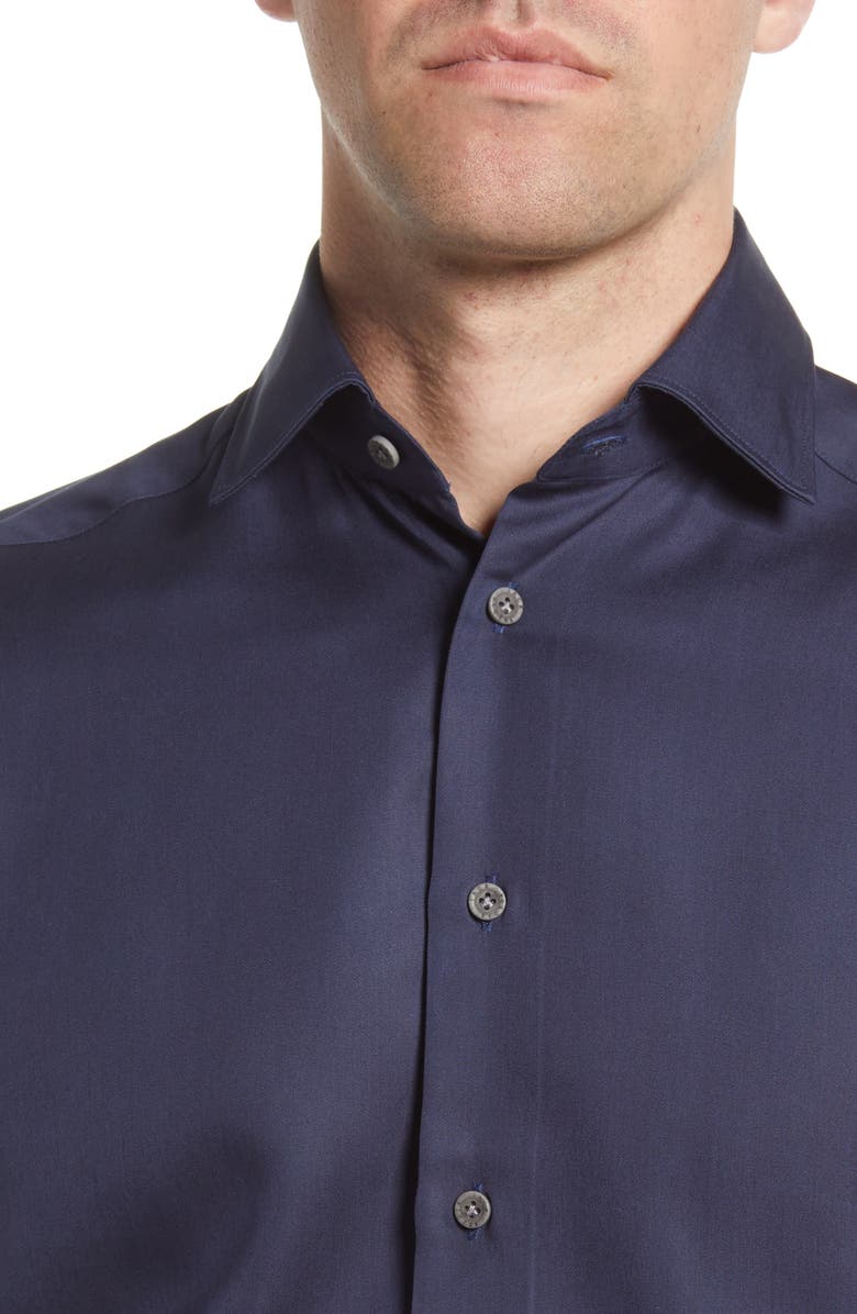 Jack Victor Chambray Button-Up Shirt, Alternate, color, Navy