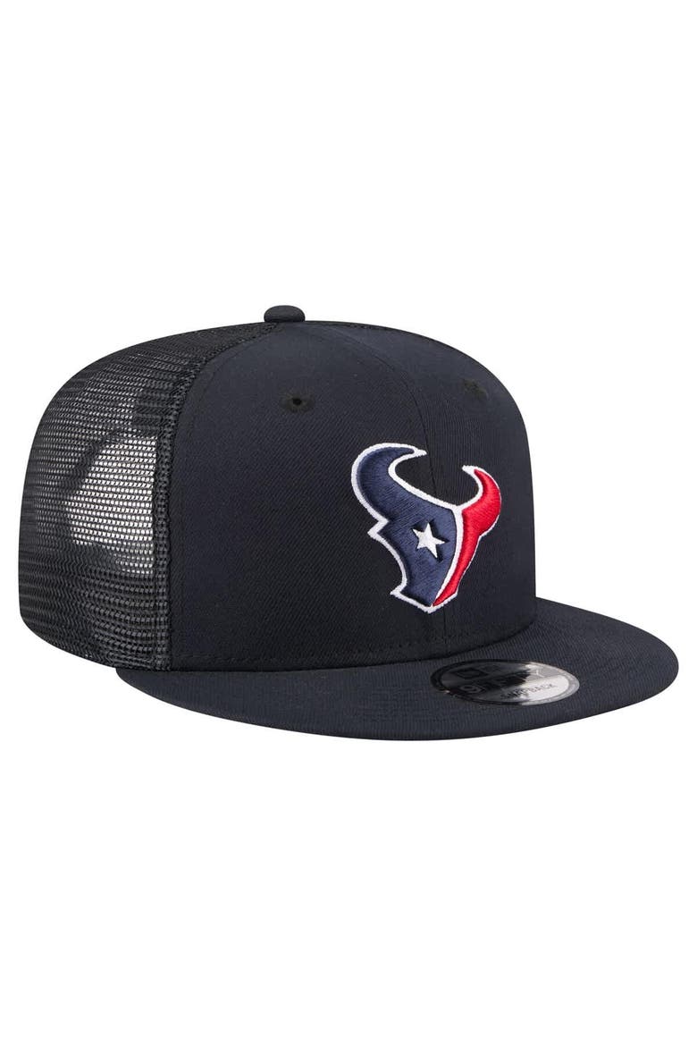 Men's New Era  Navy Houston Texans Core Team 9FIFTY Trucker Snapback Hat, Alternate, color, Navy