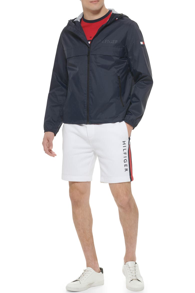 Hooded Rain Slicker, Alternate, color, NAVY
