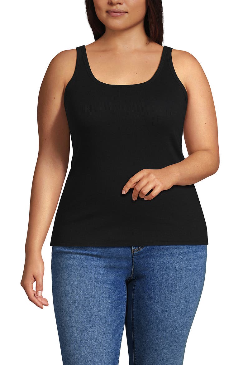Micro Rib Go-To Layering Tank, Alternate, color, Black