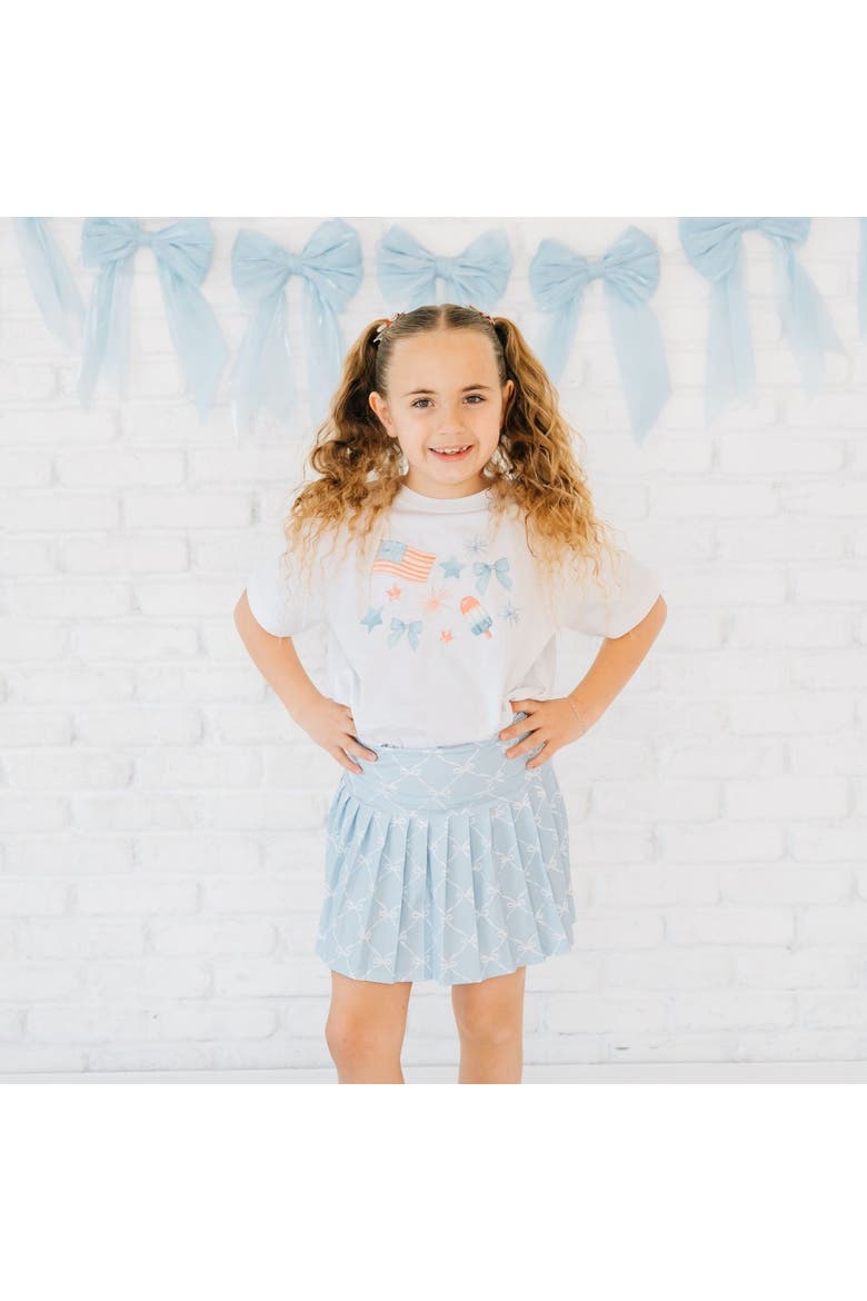 Patriotic Watercolor Short Sleeve T-Shirt, Alternate, color, White