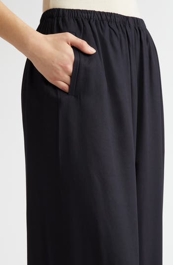パンツ BODE Black viscose Mathilde wide-leg (WRF24BT023 NVCRM) Bode Mathilde Wide Leg Trousers | Nordstrom
