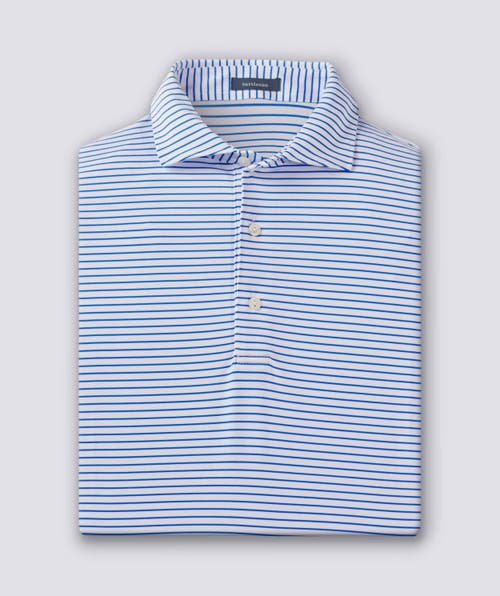 Turtleson Dylan Stripe Performance Polo In Blue