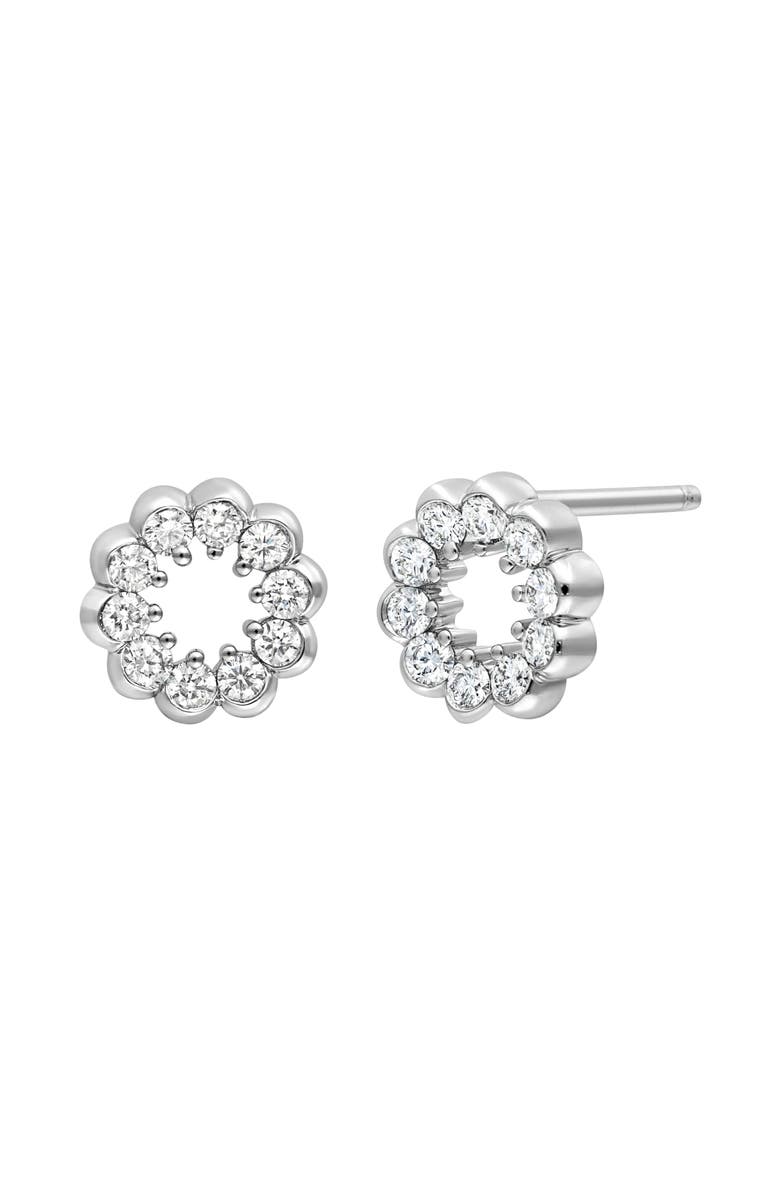 Bony Levy Liora Diamond Open Circle Stud Earrings, Main, color, 18K White Gold