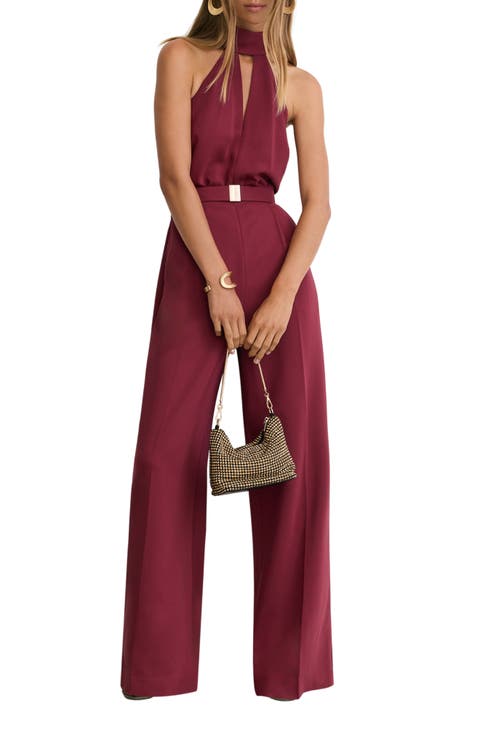 Jodie Halter Neck Wide Leg Jumpsuit