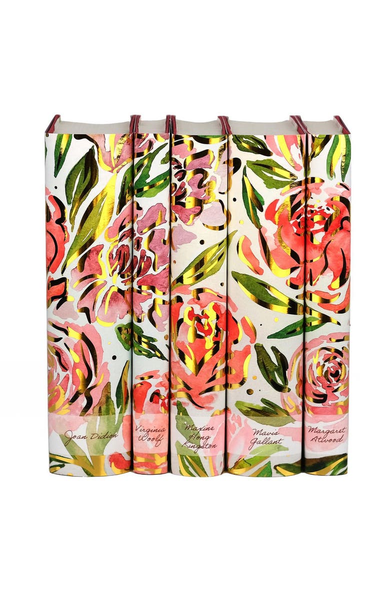 Juniper Books Spring Floral Influential Women Limited Edition Book Set, Main, color, Warm Floral With Gold Foil