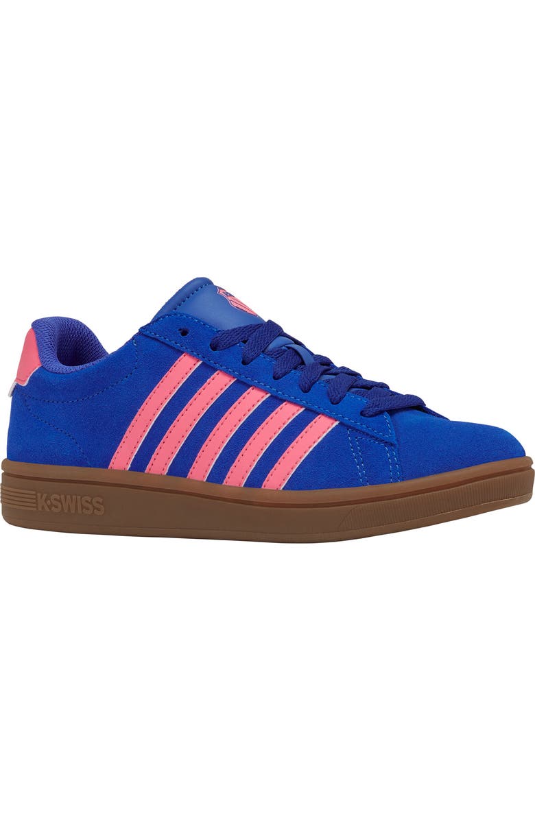 K-Swiss Court Tiebreak II Sneaker, Main, color, Dazzling Blue/Pink Lemon/Gum