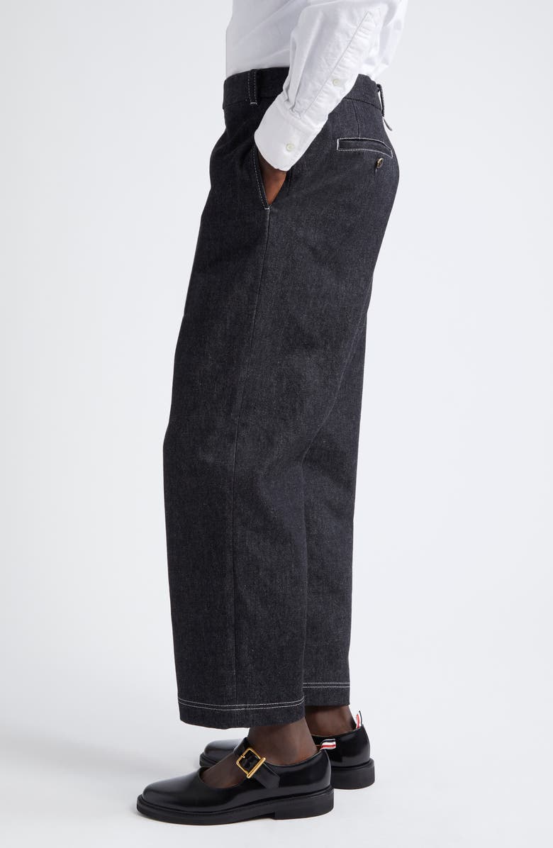 Thom Browne Unconstructed Straight Leg Jeans, Alternate, color,