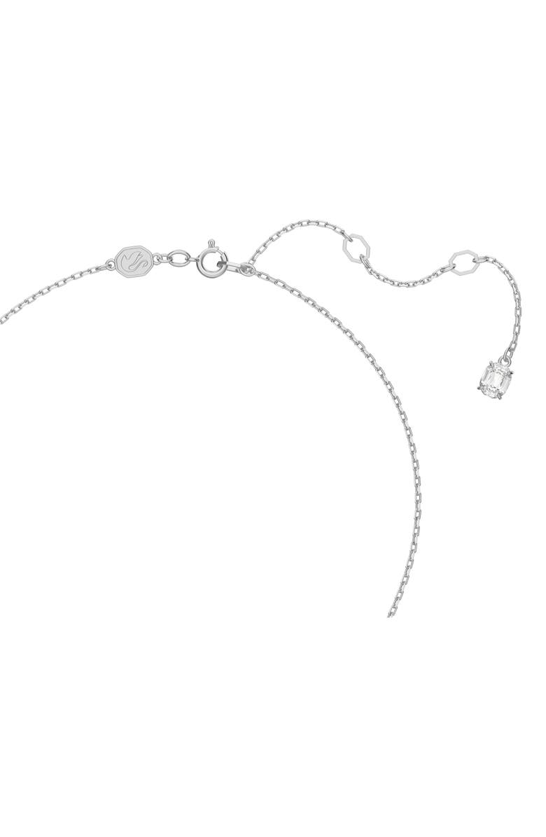 Swarovski Stilla Stud Earrings & Necklace Set, Alternate, color, Silver